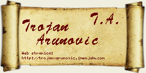 Trojan Arunović vizit kartica